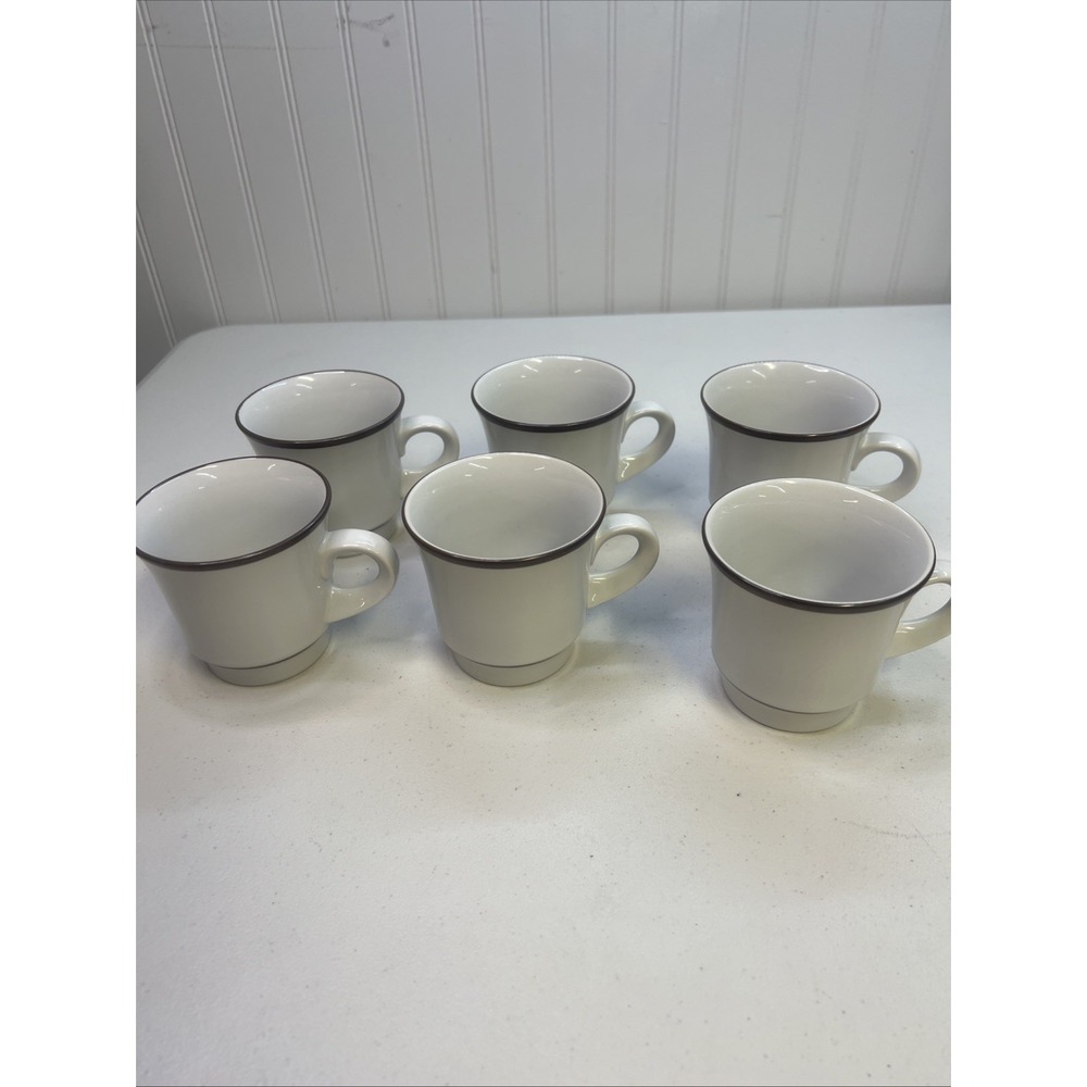 Noritake Primastone Tea Coffee Cup Stoneware Lot Of 6 Tundra